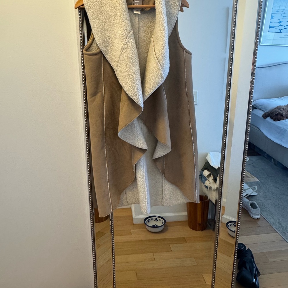 Dolan Cream and Tan Reversible Vest